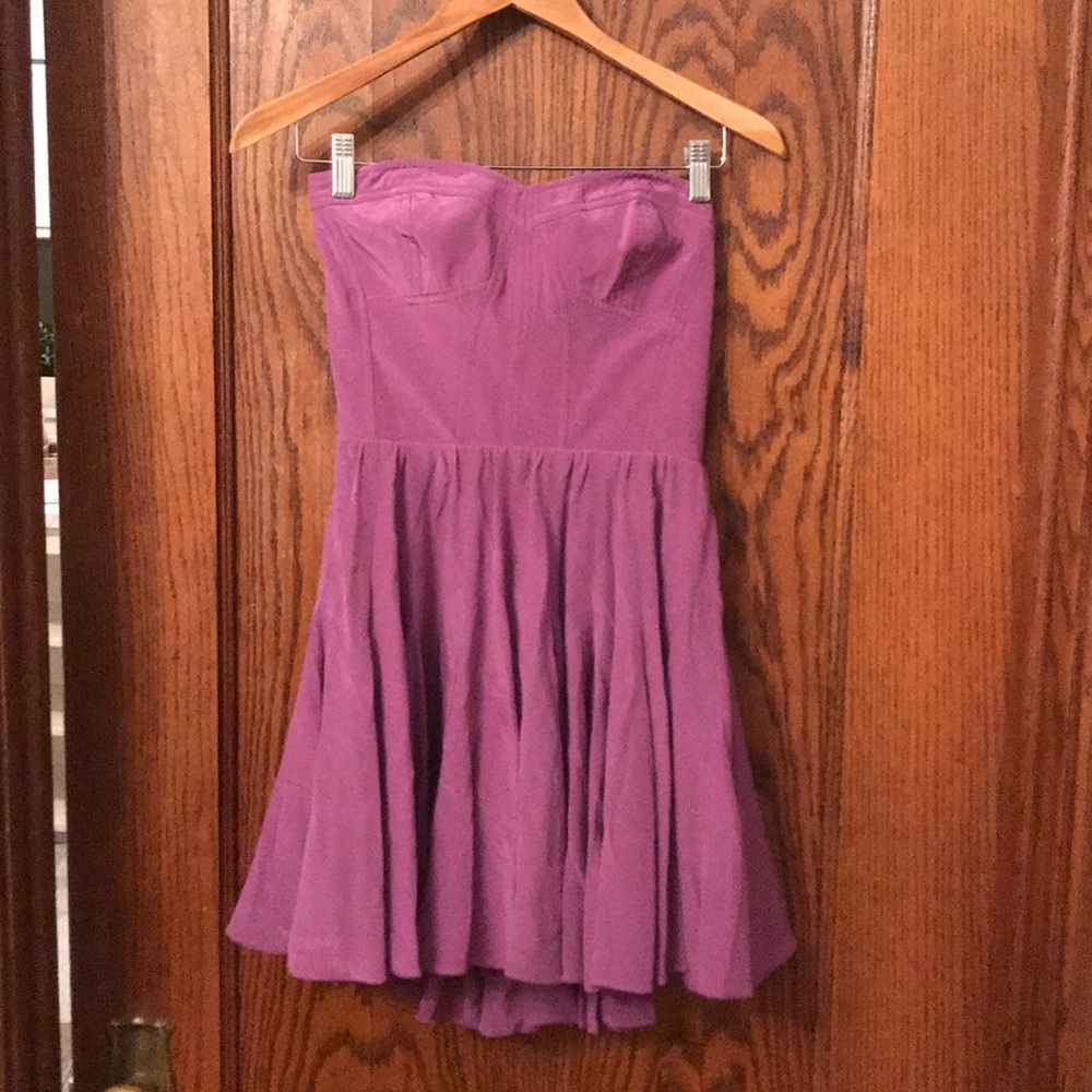 Rebecca Taylor purple silk mini dress